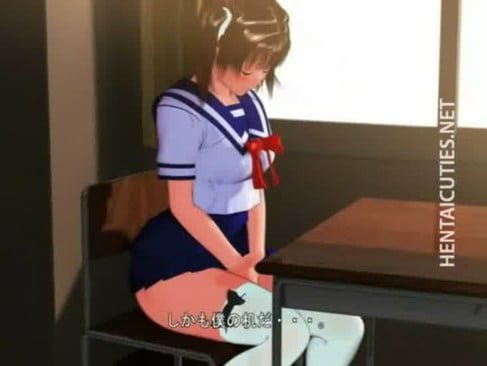 un poco sola haciendo tareas anime hentai
