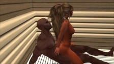 Follada en el Sauna 3D con morenos Arrechos calientes