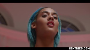 Ebony Azucarera Anime Hentai: Chupando Mamadas y Vergas Animadas