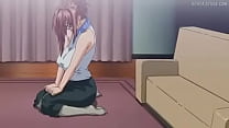 Chupando vergas en la cama del anime