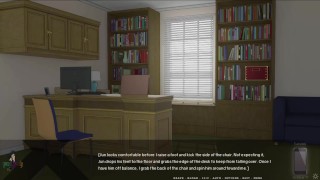 Yaoi anime de oficina: escena íntima entre dos jóvenes en un entorno laboral sin censura
