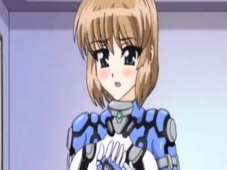 Tía anime futurista sorprendida en acción sexual con tecnología avanzada follando con un hombre
