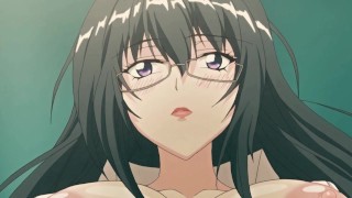 Maestra tetona con gafas le gusta follar de espaldas al mesías Hentai