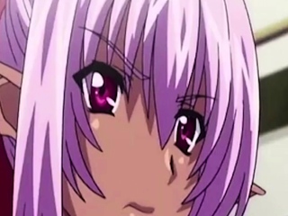 Guerrera anime de cabello púrpura enfadada follando en encuentro salvaje