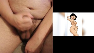 Masturbación de hombre viendo anime porno sin censura con tetas y coños peludos