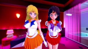 CUATROSOME CON SAILOR MARS Y SAILOR VENUS – Sailor Moon hentai