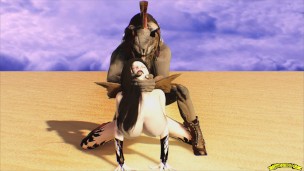 Fantasía erótica: la succuba alada y su amante bestia – animexxx3d