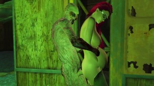 Me enfermé de un monstruo. El zombi hace sexo duro con una chica Hentai 3D de monstruos