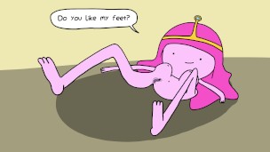 Pies de la Princesa Bubblegum – Hentai de Adventure Time