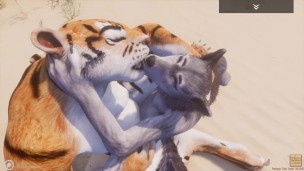 amor salvaje: leonas hentai sin censura en la arena