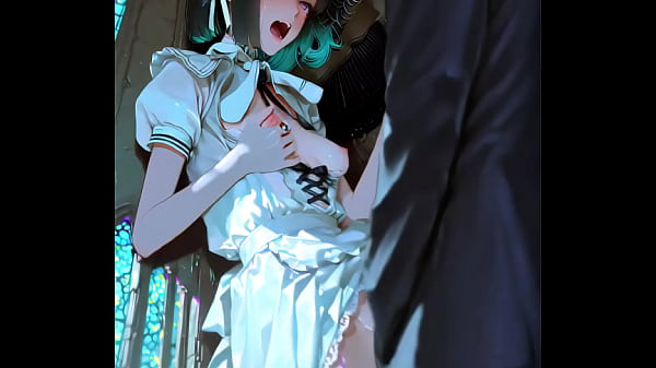 Animación XXX de Hentai con IA: Maid tetona sentada en la cama